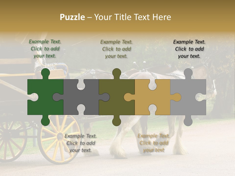 Horse And Wagon Ride, Hunter Valley, Australia PowerPoint Template