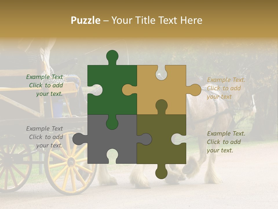 Horse And Wagon Ride, Hunter Valley, Australia PowerPoint Template