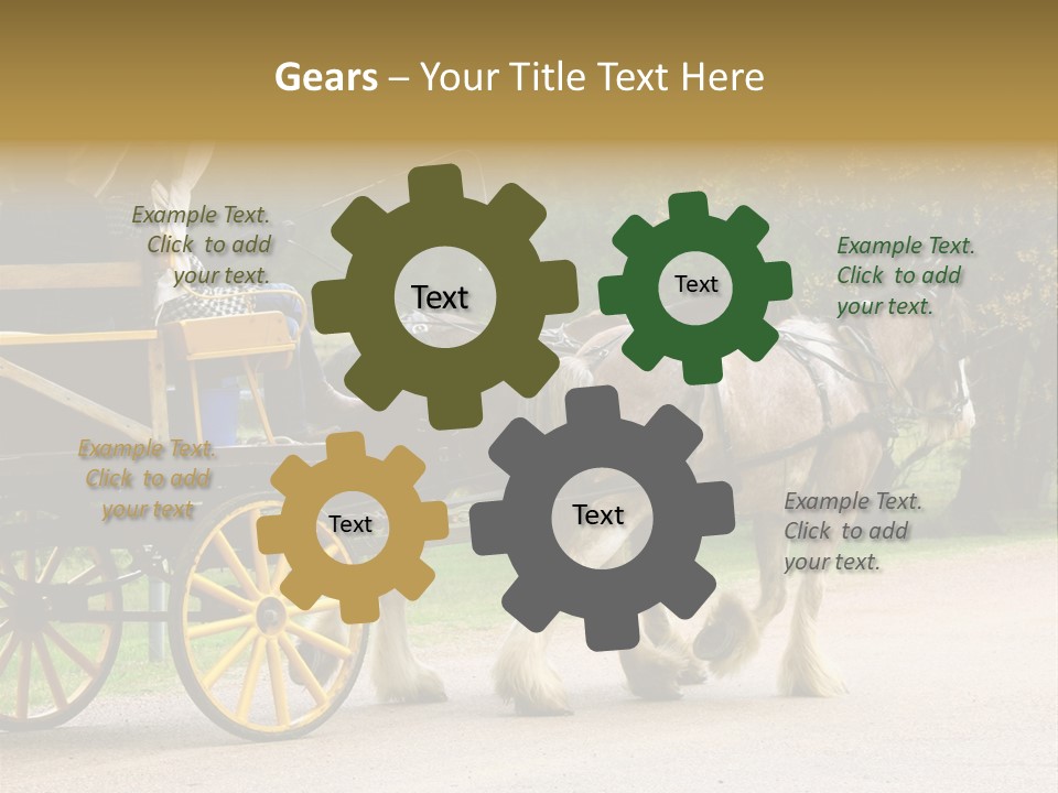 Horse And Wagon Ride, Hunter Valley, Australia PowerPoint Template