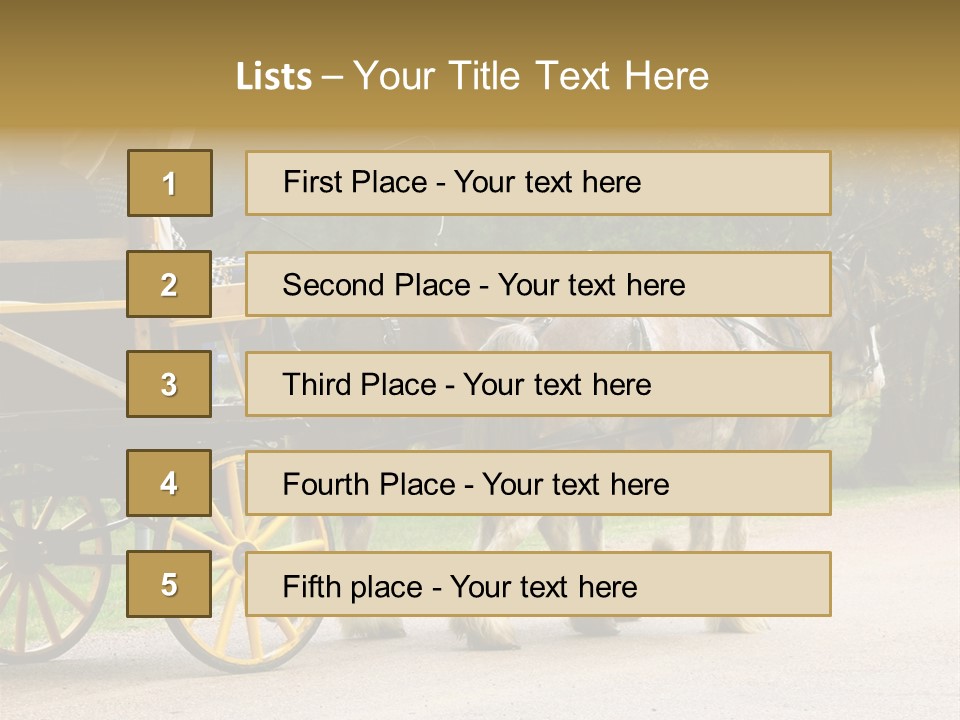 Horse And Wagon Ride, Hunter Valley, Australia PowerPoint Template