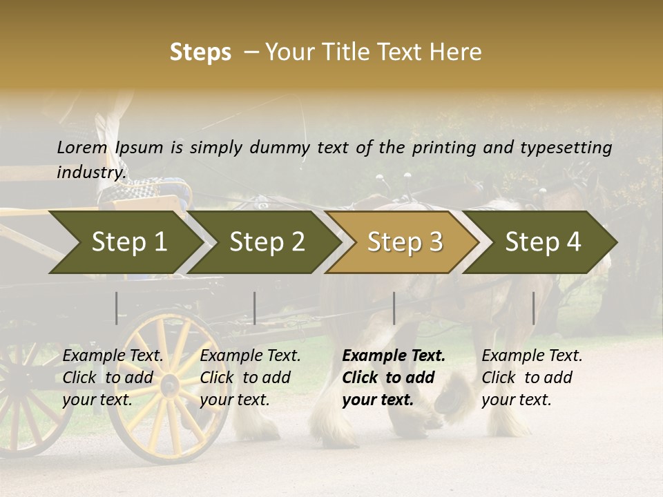 Horse And Wagon Ride, Hunter Valley, Australia PowerPoint Template