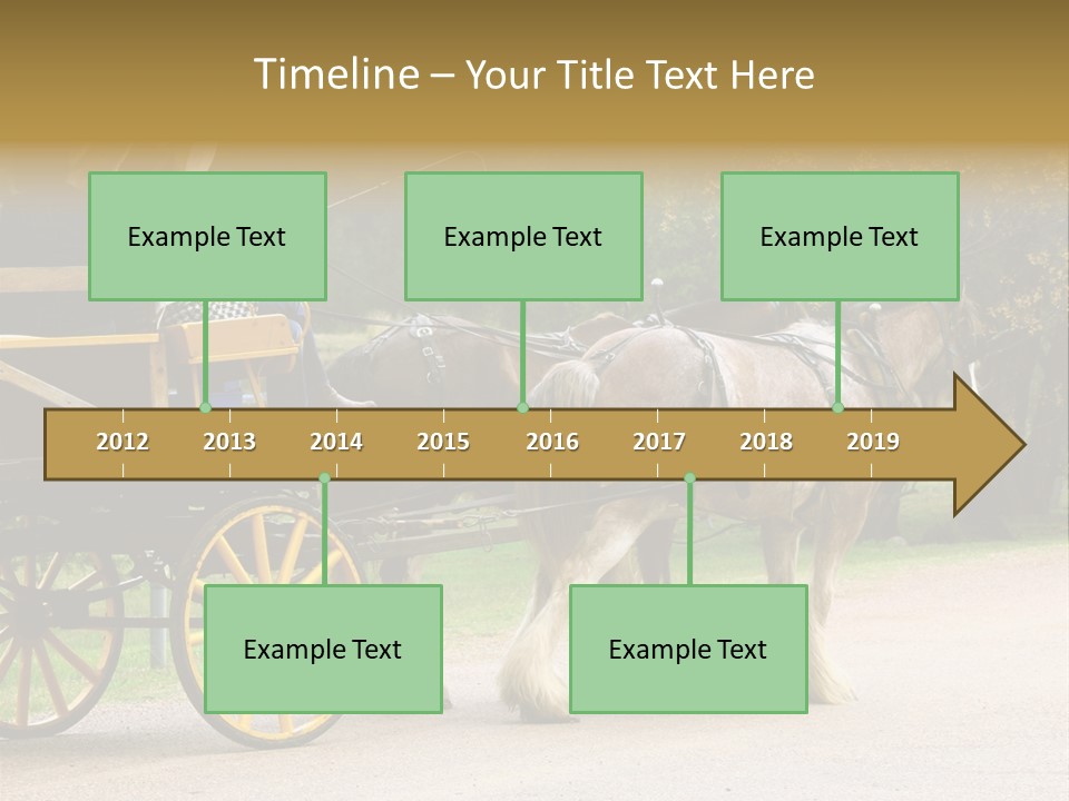 Horse And Wagon Ride, Hunter Valley, Australia PowerPoint Template