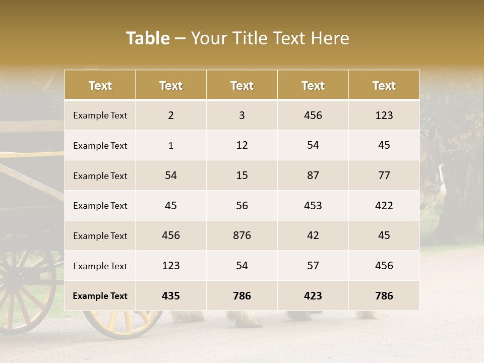 Horse And Wagon Ride, Hunter Valley, Australia PowerPoint Template