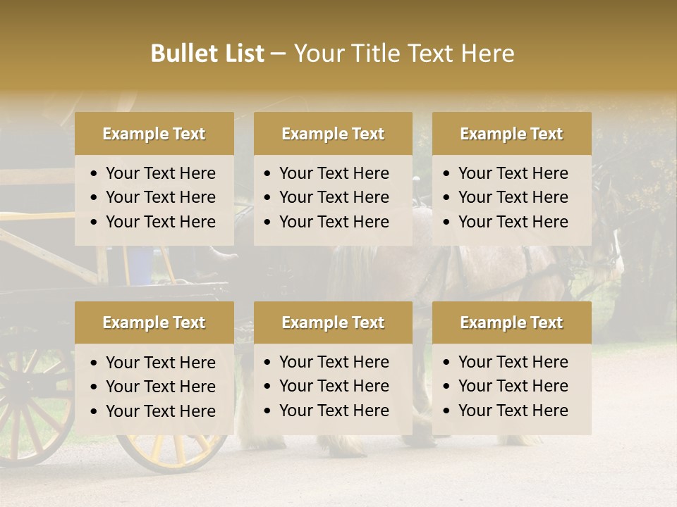 Horse And Wagon Ride, Hunter Valley, Australia PowerPoint Template