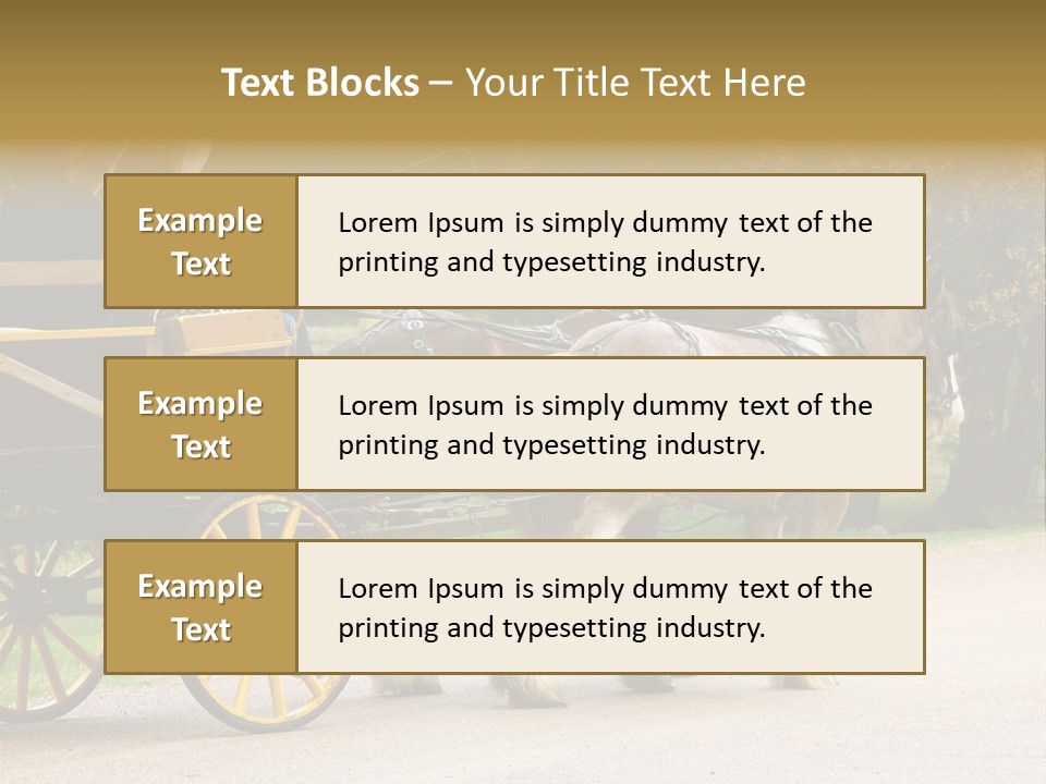 Horse And Wagon Ride, Hunter Valley, Australia PowerPoint Template