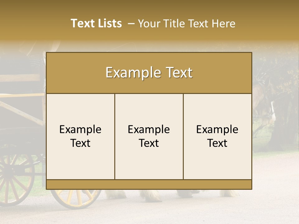 Horse And Wagon Ride, Hunter Valley, Australia PowerPoint Template