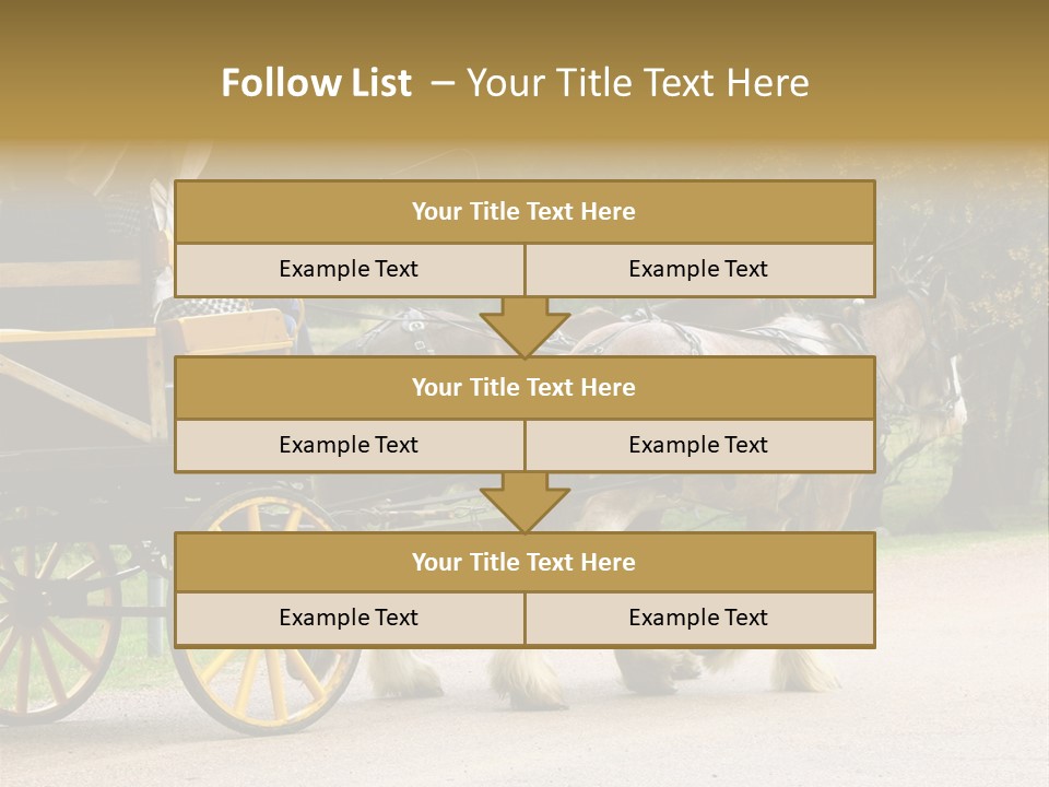 Horse And Wagon Ride, Hunter Valley, Australia PowerPoint Template