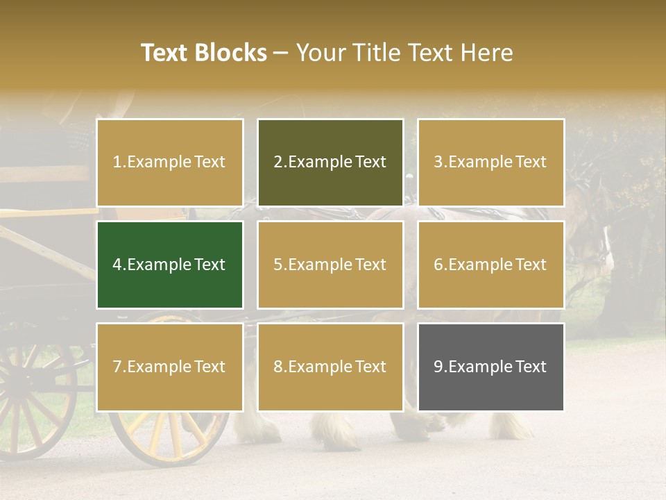 Horse And Wagon Ride, Hunter Valley, Australia PowerPoint Template