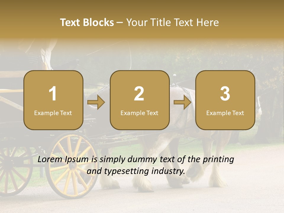 Horse And Wagon Ride, Hunter Valley, Australia PowerPoint Template