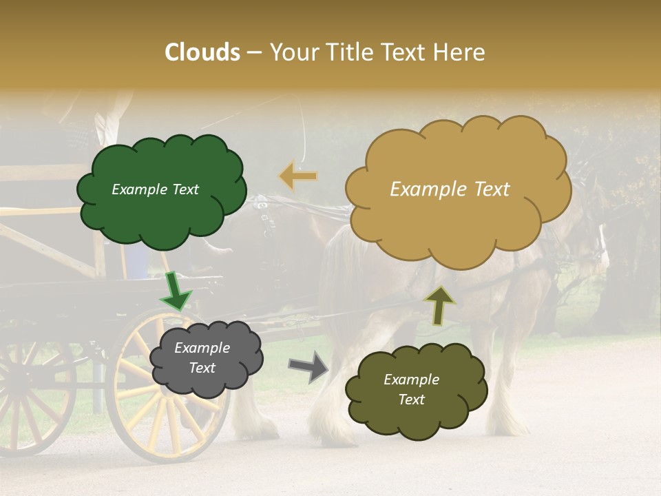 Horse And Wagon Ride, Hunter Valley, Australia PowerPoint Template