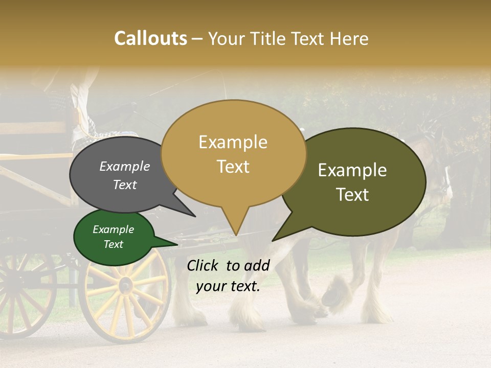 Horse And Wagon Ride, Hunter Valley, Australia PowerPoint Template