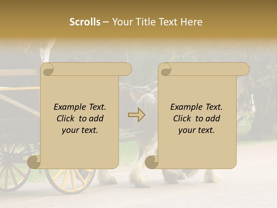 Horse And Wagon Ride, Hunter Valley, Australia PowerPoint Template