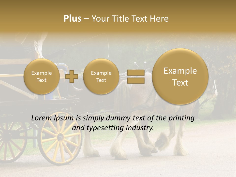 Horse And Wagon Ride, Hunter Valley, Australia PowerPoint Template