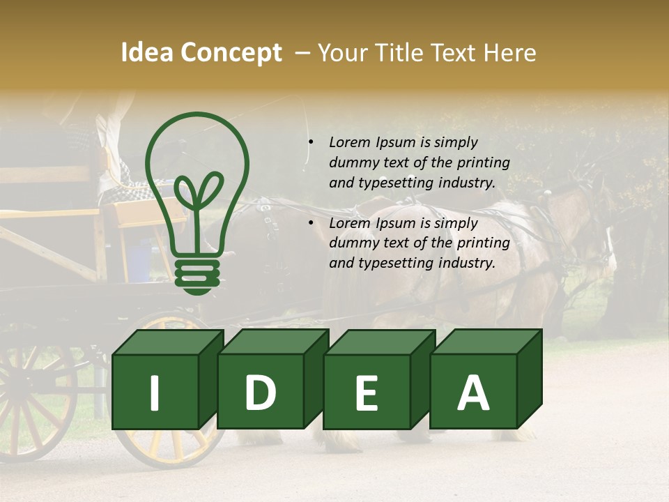 Horse And Wagon Ride, Hunter Valley, Australia PowerPoint Template