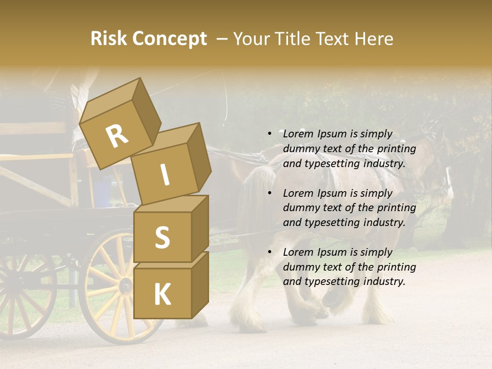 Horse And Wagon Ride, Hunter Valley, Australia PowerPoint Template