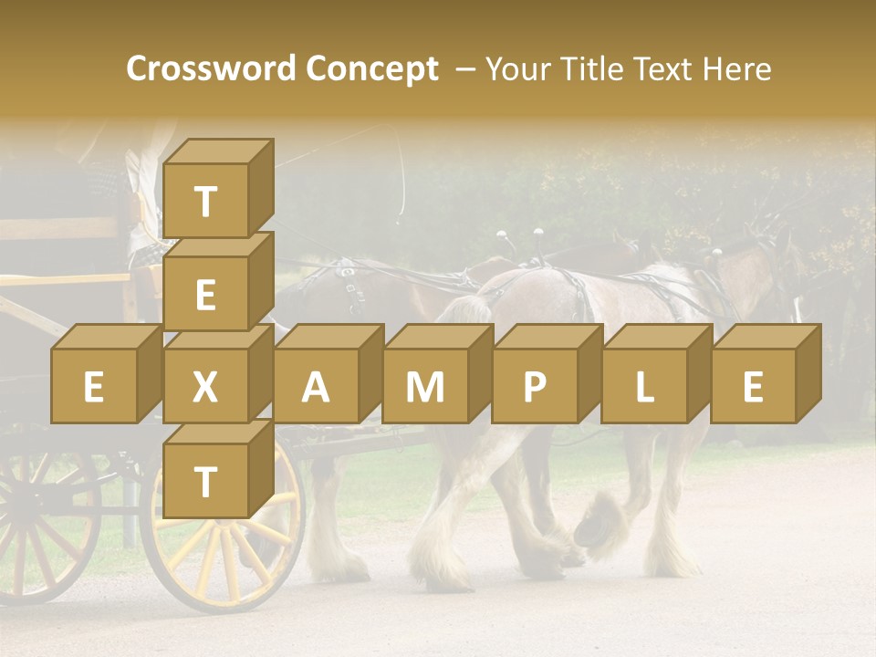 Horse And Wagon Ride, Hunter Valley, Australia PowerPoint Template