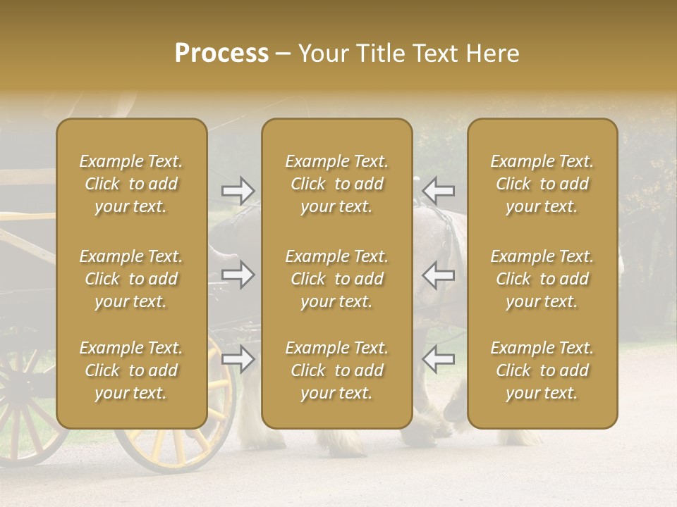 Horse And Wagon Ride, Hunter Valley, Australia PowerPoint Template