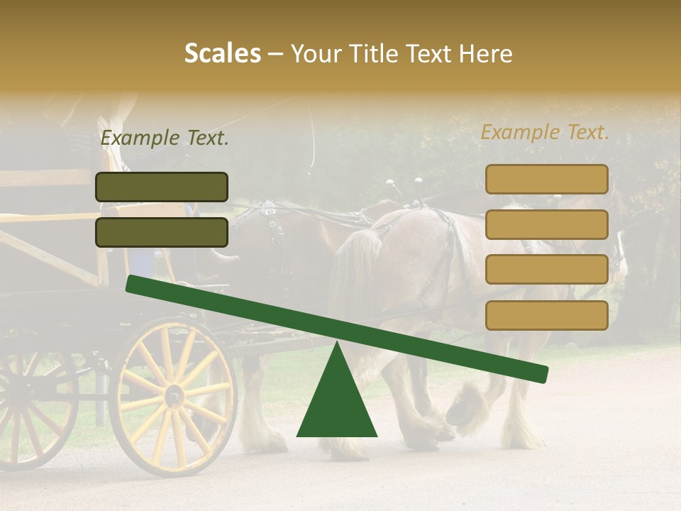 Horse And Wagon Ride, Hunter Valley, Australia PowerPoint Template