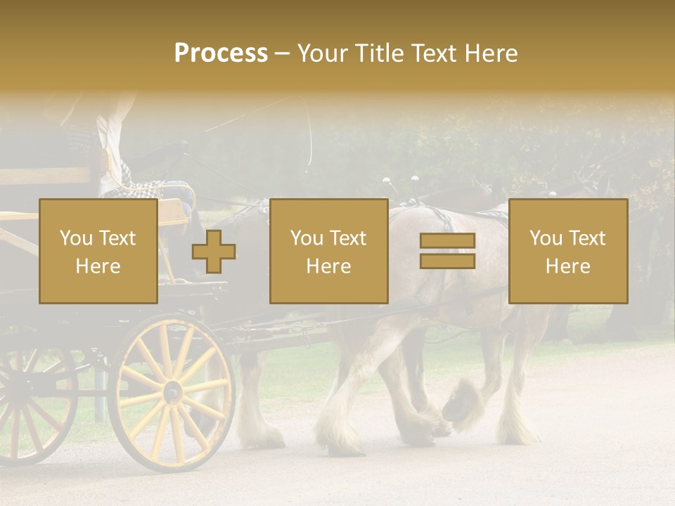 Horse And Wagon Ride, Hunter Valley, Australia PowerPoint Template