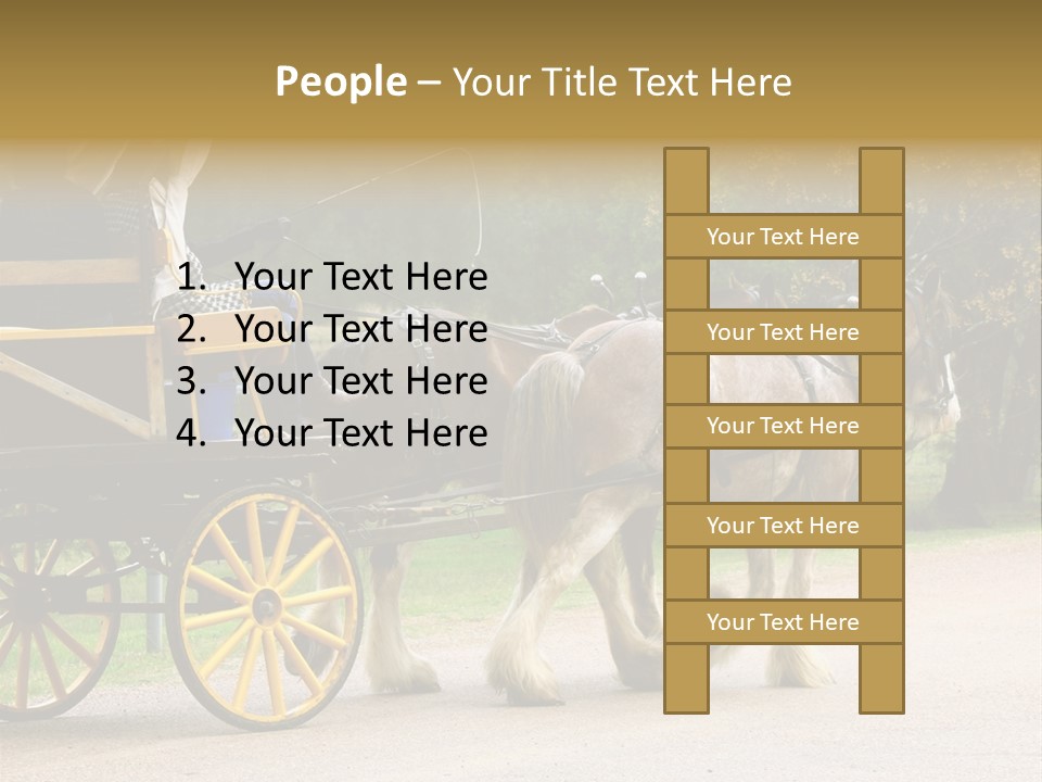 Horse And Wagon Ride, Hunter Valley, Australia PowerPoint Template
