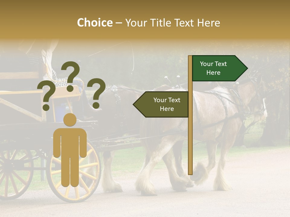 Horse And Wagon Ride, Hunter Valley, Australia PowerPoint Template
