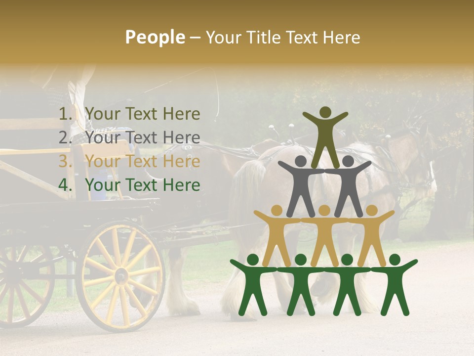 Horse And Wagon Ride, Hunter Valley, Australia PowerPoint Template