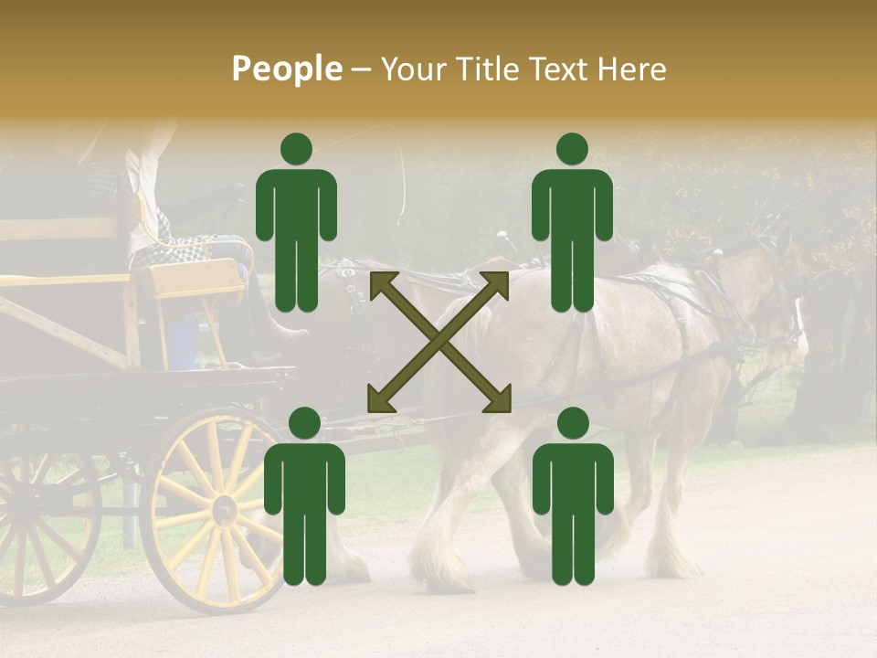 Horse And Wagon Ride, Hunter Valley, Australia PowerPoint Template