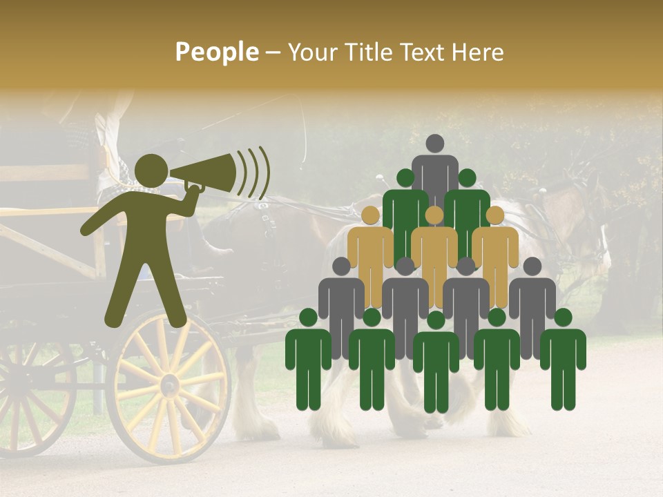 Horse And Wagon Ride, Hunter Valley, Australia PowerPoint Template