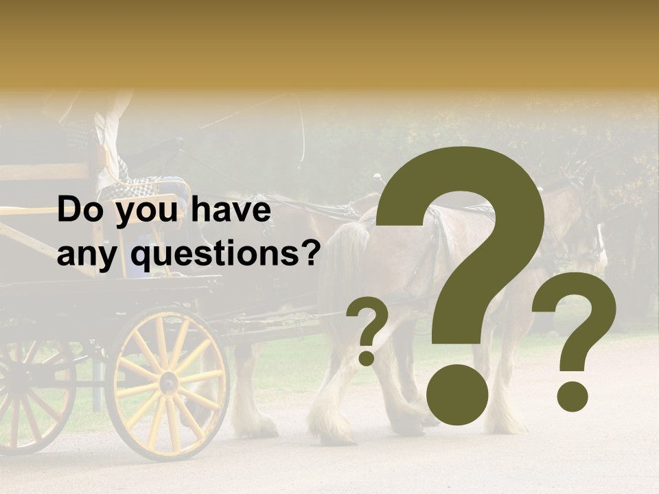 Horse And Wagon Ride, Hunter Valley, Australia PowerPoint Template