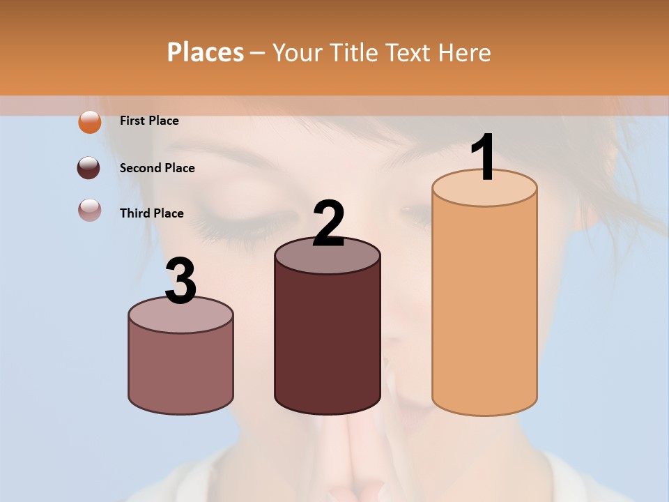 Portrait And Closeup View Of A Young Beautiful Girl PowerPoint Template