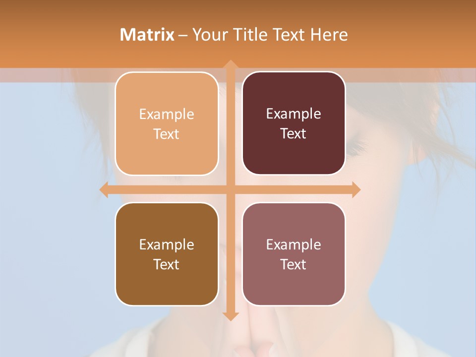 Portrait And Closeup View Of A Young Beautiful Girl PowerPoint Template