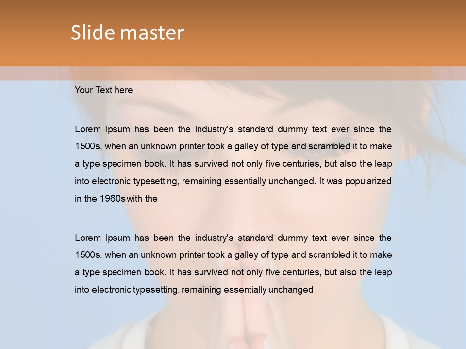 Portrait And Closeup View Of A Young Beautiful Girl PowerPoint Template