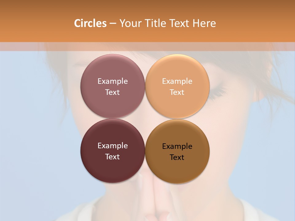 Portrait And Closeup View Of A Young Beautiful Girl PowerPoint Template