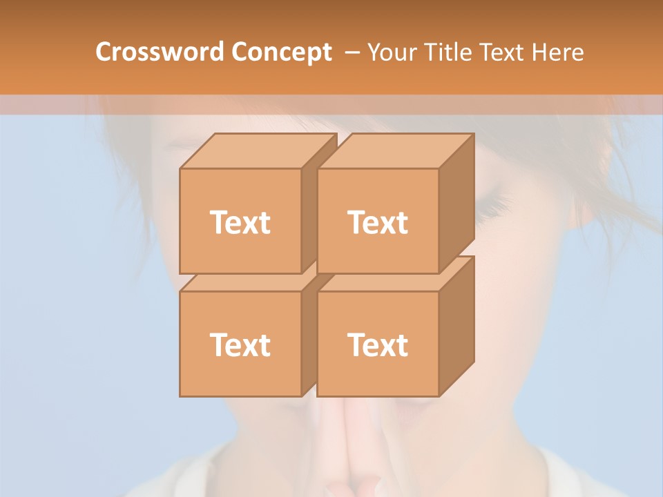 Portrait And Closeup View Of A Young Beautiful Girl PowerPoint Template