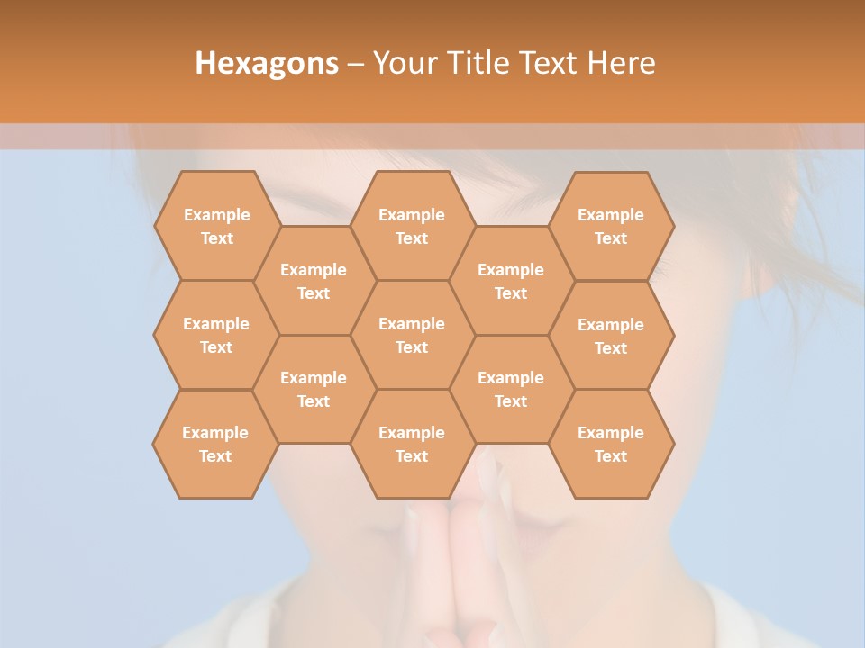 Portrait And Closeup View Of A Young Beautiful Girl PowerPoint Template