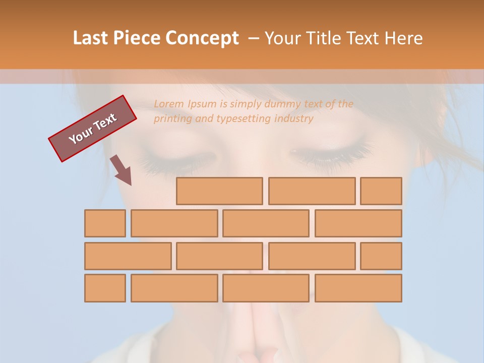 Portrait And Closeup View Of A Young Beautiful Girl PowerPoint Template