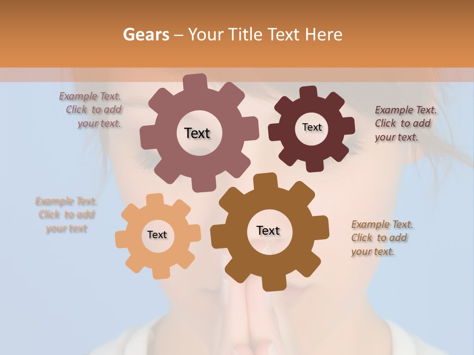 Portrait And Closeup View Of A Young Beautiful Girl PowerPoint Template