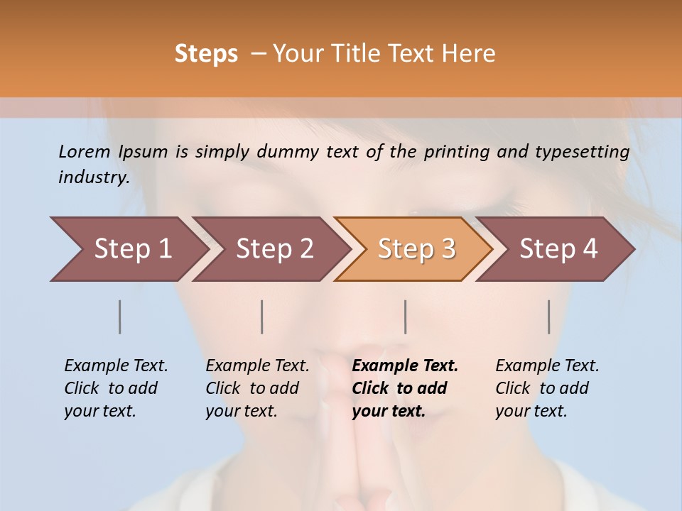 Portrait And Closeup View Of A Young Beautiful Girl PowerPoint Template