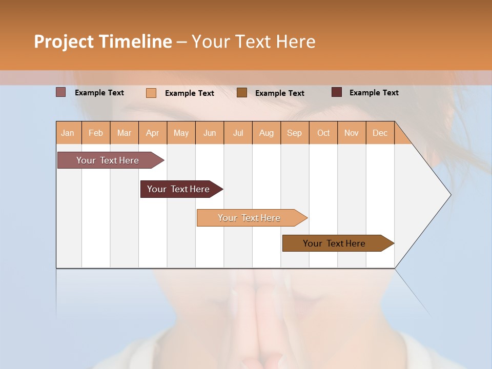 Portrait And Closeup View Of A Young Beautiful Girl PowerPoint Template