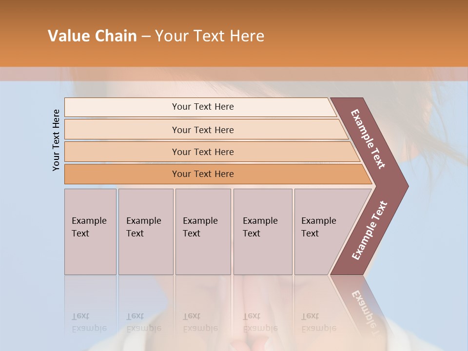 Portrait And Closeup View Of A Young Beautiful Girl PowerPoint Template