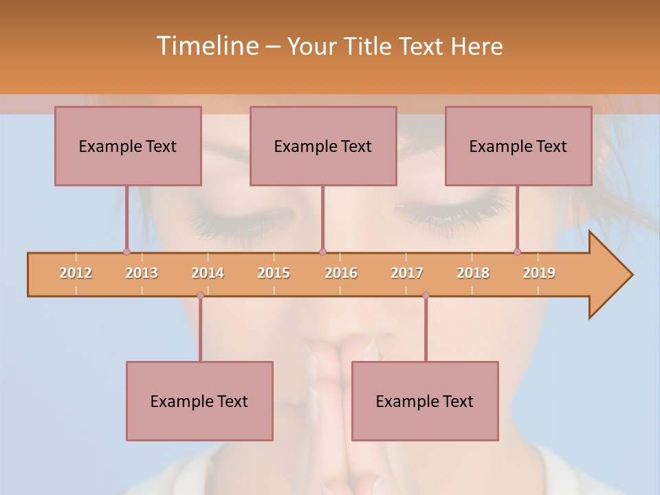 Portrait And Closeup View Of A Young Beautiful Girl PowerPoint Template