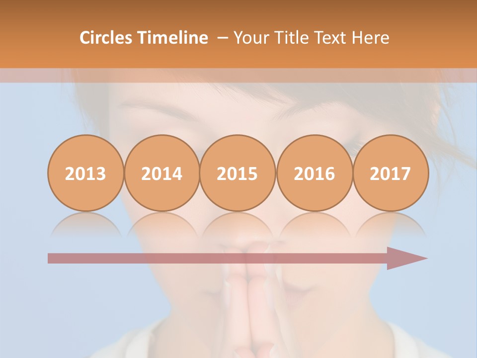 Portrait And Closeup View Of A Young Beautiful Girl PowerPoint Template