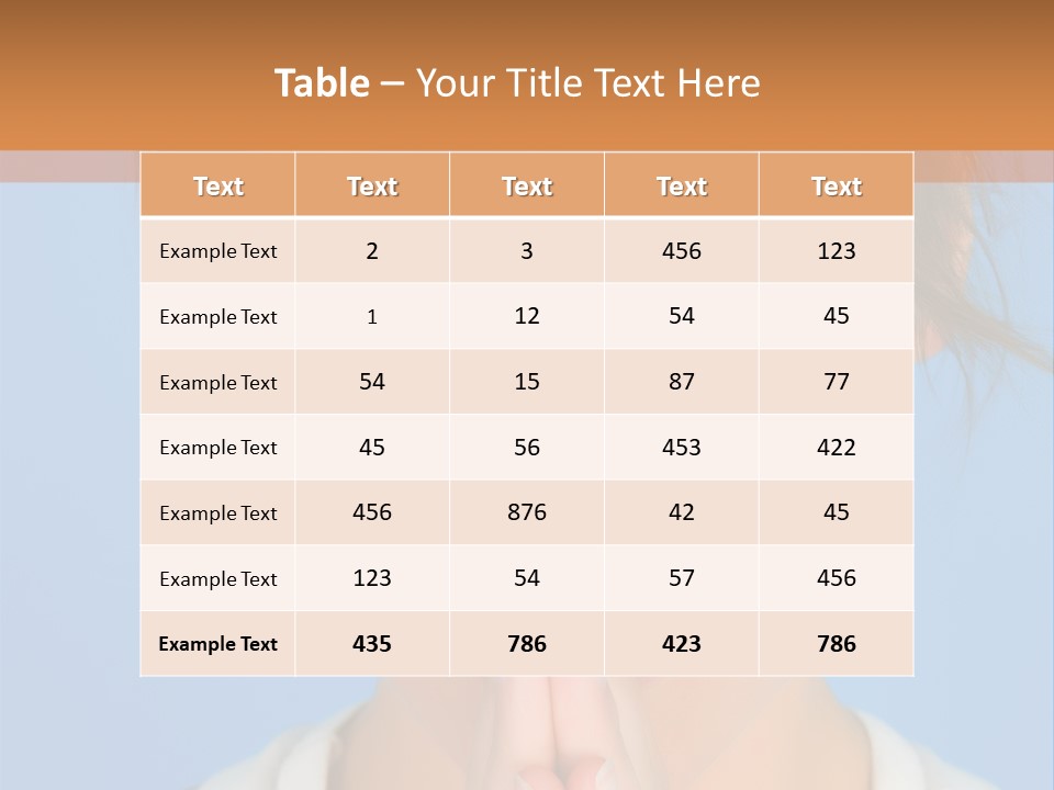 Portrait And Closeup View Of A Young Beautiful Girl PowerPoint Template