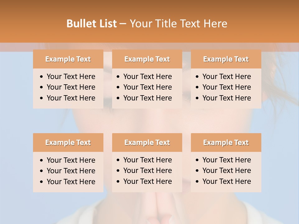 Portrait And Closeup View Of A Young Beautiful Girl PowerPoint Template