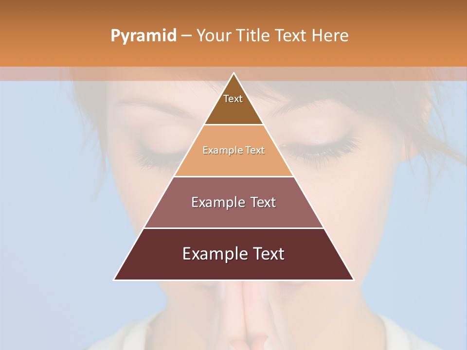 Portrait And Closeup View Of A Young Beautiful Girl PowerPoint Template