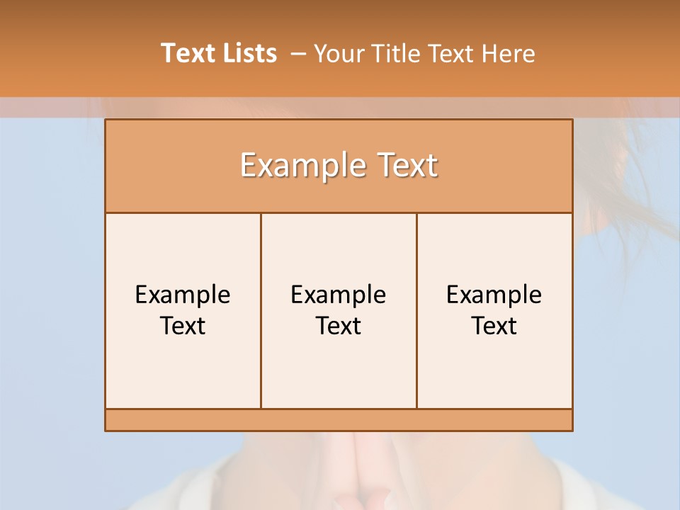 Portrait And Closeup View Of A Young Beautiful Girl PowerPoint Template