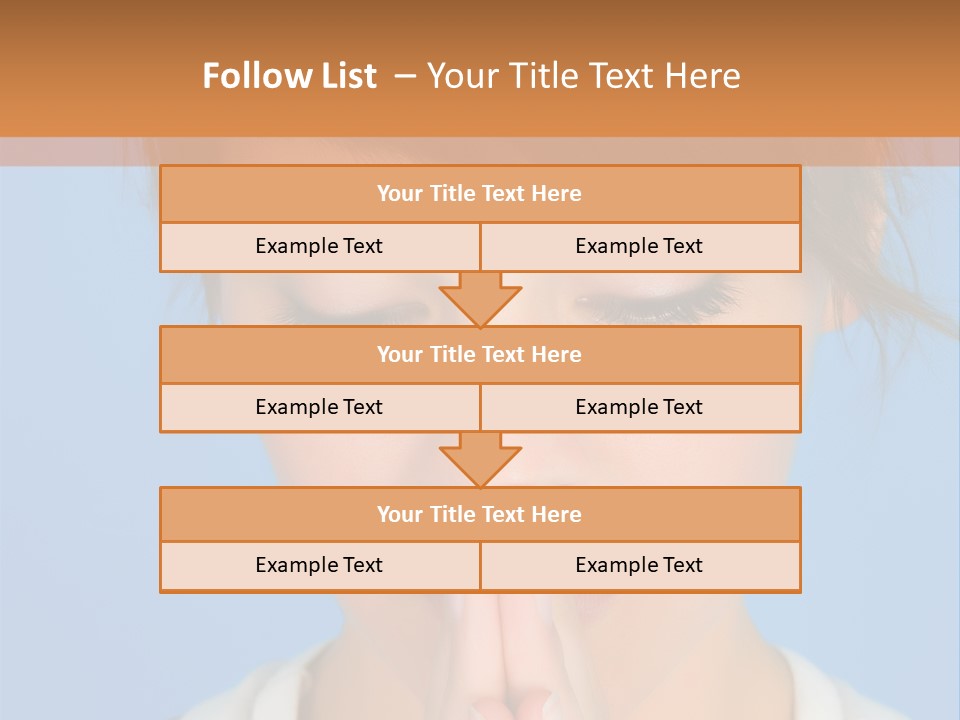 Portrait And Closeup View Of A Young Beautiful Girl PowerPoint Template
