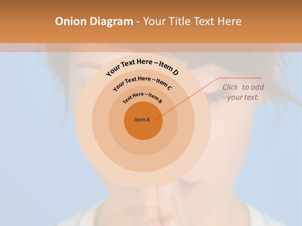 Portrait And Closeup View Of A Young Beautiful Girl PowerPoint Template