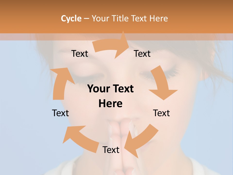 Portrait And Closeup View Of A Young Beautiful Girl PowerPoint Template