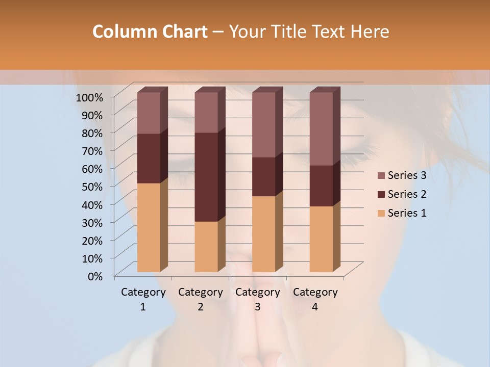 Portrait And Closeup View Of A Young Beautiful Girl PowerPoint Template